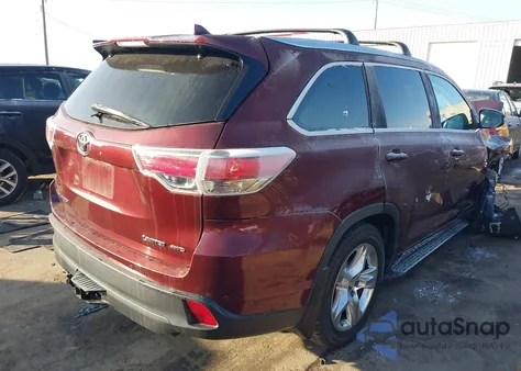 2016 Toyota Highlander Limited V6 z USA, uszkodzony, nr VIN 5TDDKRFH5GS302792